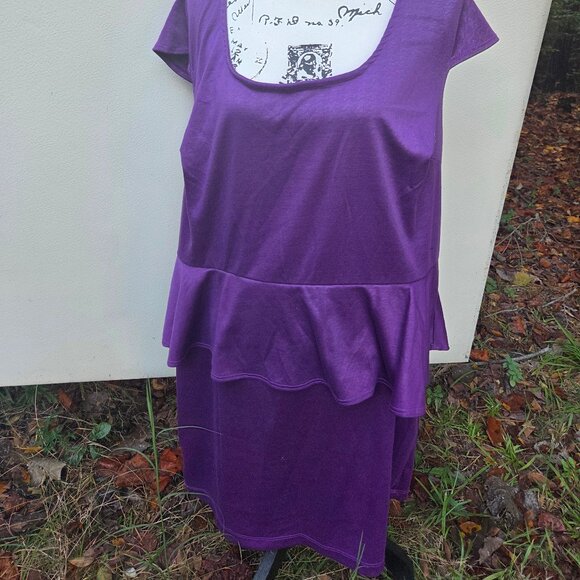 purple ruffle dress size 2X - Picture 1 of 4